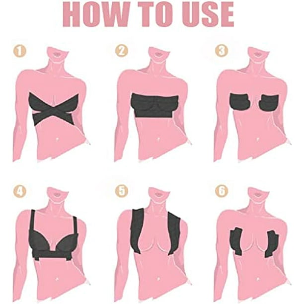 Sujetador Adhesivo Cinta De Pecho LGZIN Levantamiento Para Copas