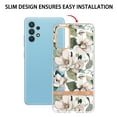 thumbnail image 5 of Allytech Samsung Galaxy A32 4G Case [NOT for A32 5G], Flower Series Crystal Clear Back Cover Flexible TPU Silicone Shockproof Drop Proof Anti-yellow Case Cover for Galaxy A32 4G, White Flower, 5 of 5