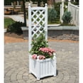thumbnail image 3 of DMC Products 70406 16 Inch Lexington Trellis Planter - White, 3 of 3