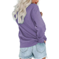 thumbnail image 5 of Women Sweatshirts Pullover Ladies Cute Crewneck Plain Cotton Tops Casual Sweatshirts Oversized Long Sleeve Pullover Outerwear With Pocket, 5 of 6