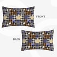 thumbnail image 2 of Lsque maple leaves Houndstooth Pattern Pillow Case – Soft & Cozy Throw Pillow Cover, Hypoallergenic Cushion Case for Sleeping Women with Envelope Closure-16"x24", 2 of 6