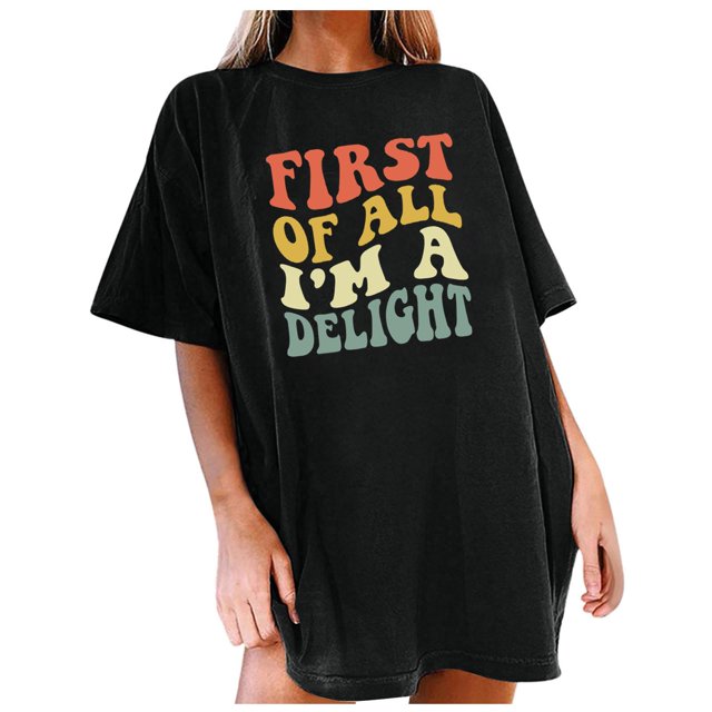 WEAIXIMIUNG Chandails d'Entraînement Femmes Ajustés Mode Femmes Haut Décontracté Col Rond T-Shirts Été Manches Courtes Décontracté Ample Imprimés Amusants T-Shirts Haut