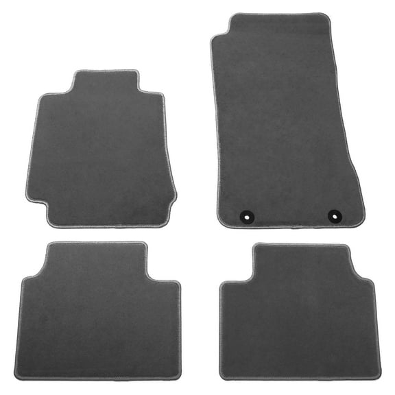 Ikon Motorsports Floor Mats Fits 2017-2024 Alfa Romeo Giulia Beige Gray OEM Fitment Style Front & Rear Floor Mats Anti-slip Carpets Replacement 4PCS