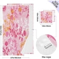 thumbnail image 3 of Colorful Leaves and Flowers Soft Cotton Towel Sets 2 Piece, 1 Bath Towel 1 Hand Towel Quick Dry Highly Absorbent Bath Towels Washcloths for Bathroom, Gym, Hotel, and Spa, 3 of 7