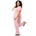 thumbnail image 2 of Fruit of the Loom Women's Soft & Breathable V-Neck Short Sleeve Top & Pajama Pant Set, Sizes S-4X, 2 of 10