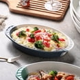 thumbnail image 3 of Creative Baking Dish Ceramic Cheese Baked Rice Plate Microwave Binaural Plate Vegetable Plate Tableware Household Baking Bowl, 3 of 4