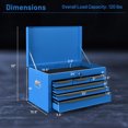 thumbnail image 3 of Gymax 24'' Tool Chest Case Steel Tool Box w/ 6 Drawers Top Storage Automatic Lock Blue, 3 of 10