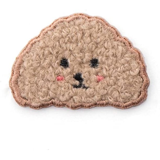 Iron On Patches Plush Dog Bear Sheep Badges for Baby Self Adhesive