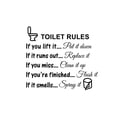 thumbnail image 3 of Adhesivo de pared Toilet Rules, divertido baño, PVC, 29 x 25 cm, 3 of 3