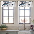 thumbnail image 3 of LALILO Kitchen Curtain Valance Jumping White Jump White Water Rod Pocket Window Curtain 52"x 18" Set of 2, 3 of 5