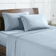 thumbnail image 3 of Modern Threads 4-Piece 400 Thread Count Light Blue Egyptian Cotton Adult Bed Sheet Set, California King, 3 of 4