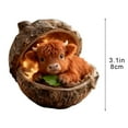 thumbnail image 2 of DAMAI 2026 Highland Cow Acorn Ornaments, 2D Acrylic Farm Hibernating Animal Christmas Tree Decorations, Cozy Highland Cattle Rustic Holiday Home Decor for Farmhouse, Xmas Gift Fillers, 2 of 6