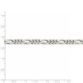 thumbnail image 2 of Sterling Silver Rhodium Plated 5.25mm Figaro Chain Necklace - 27.1 Grams - 24 Inch, 2 of 2