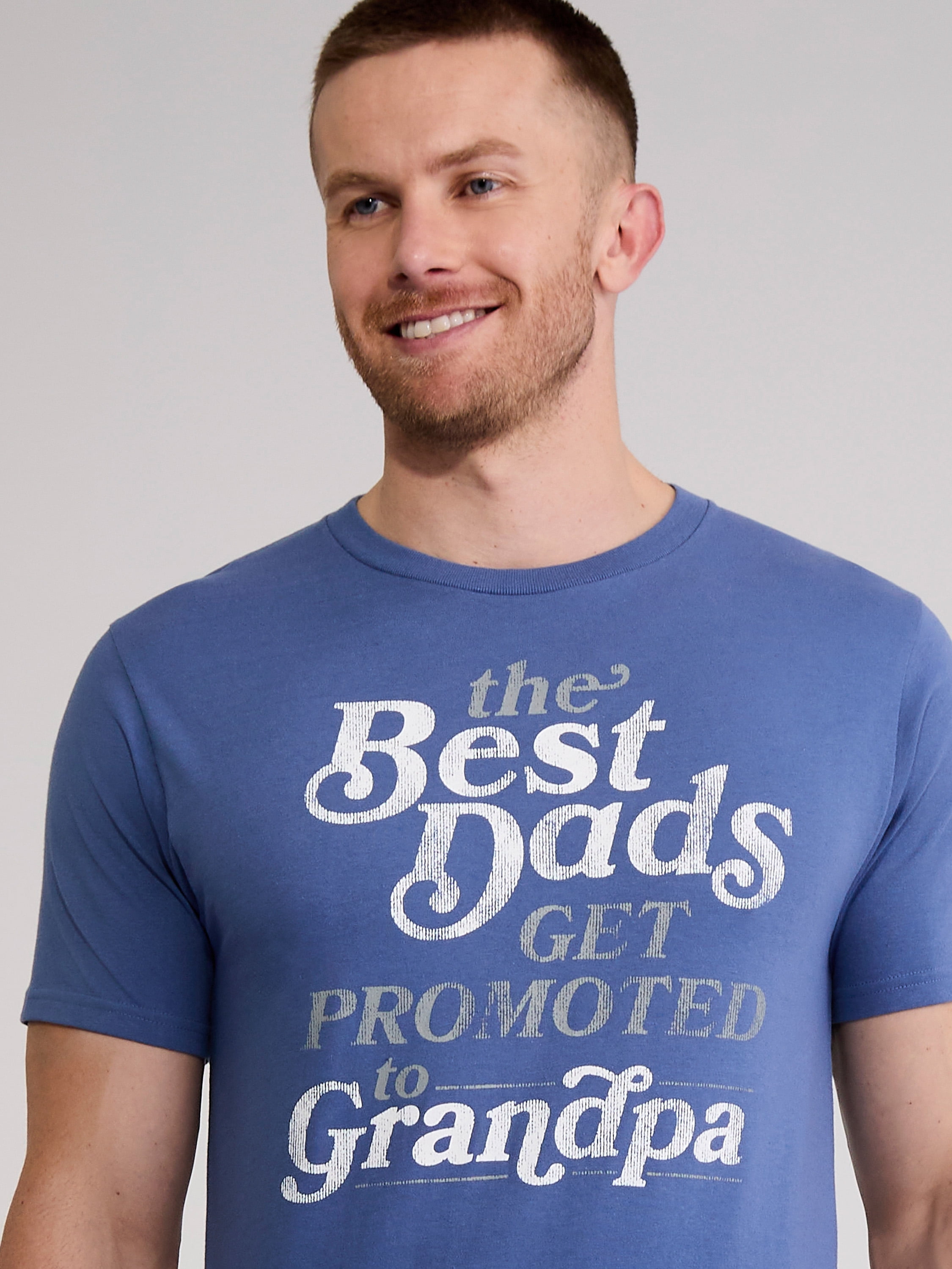 Men's and Big Men's Father's Day Promoted to Grandpa Graphic Tee Shirt from Way to Celebrate, Sizes S-3XL