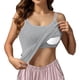 thumbnail image 1 of Camiseta sin mangas lisa para mujer: tejido suave y transpirable, prenda informal versátil para primavera/verano, fácil de cuidar., 1 of 1