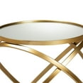thumbnail image 3 of Bowery Hill Gold Finished Metal and Mirrored Glass End Table, 3 of 7