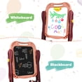 thumbnail image 2 of Huge Wave Easel for Kids, Drawing& Learning Board for Toddlers Girls Boys 3-5 Years, Adjustable Height, Blackboard(Chalkboard)& Whiteboard(Magnetic) Christmas Gifts for Girls Boys.(24.4"9.8"14.5"), 2 of 5