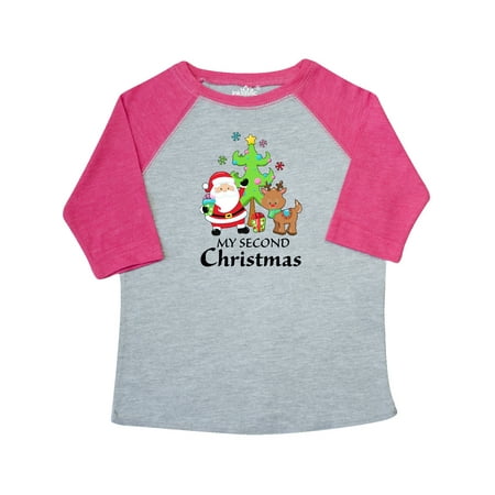 

Inktastic My 2nd Christmas with Santa Reindeer and Tree Gift Toddler Boy or Toddler Girl T-Shirt
