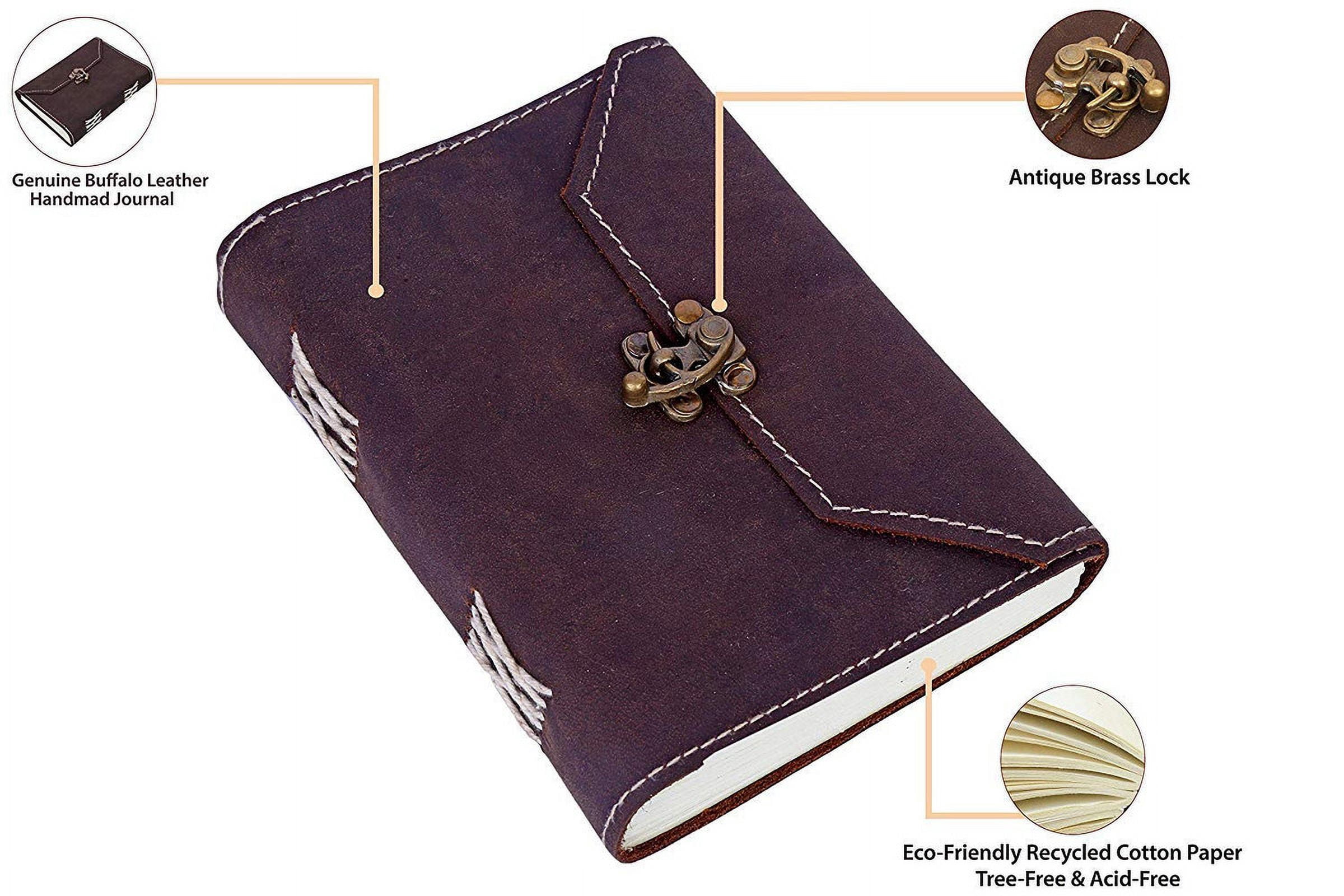 Handmade Leather Journal with Handcrafted Pages