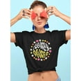 thumbnail image 2 of 70s Retro Flower Power Shaped T-Shirt Women -Image by Shutterstock, Female Small, 2 of 4
