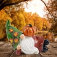 thumbnail image 2 of Artesanías de resina de Zhouqiannn para Acción de Gracias. Figuras fascinantes de otoño. Tres estilos: sosteniendo una flor leyendo un libro y llevando una calabaza. Recuerdo ideal para Acción de, 2 of 4