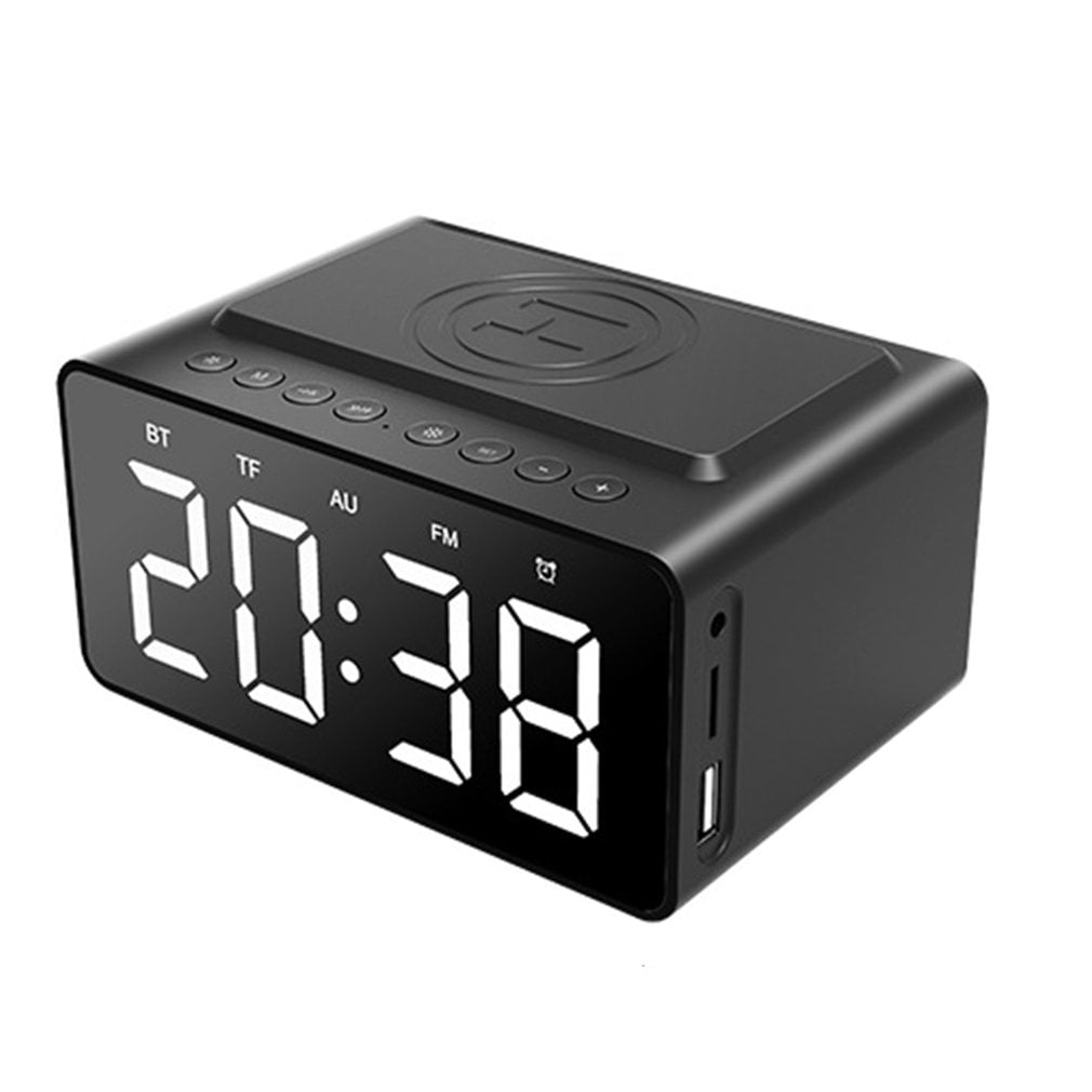 LUNA Wireless Charger Alarm Clock Speaker LED Smart Digital Clock Table