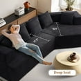 thumbnail image 3 of Aukfa 130" Oversized Modular Sectional Sofa Boneless Sofa with Chiase, 5 Pillows, Chenille, Black, 3 of 9