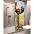 thumbnail image 2 of Window Privacy Film Retro Rooster Stained Glass Window Film Decorative Sun Block Window Cover Spring Floral Watercolor Animals Window Clings Static Adhesive Sticker for Bathroom 29.5"x78.7", 2 of 6