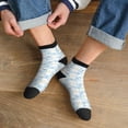 thumbnail image 3 of Fuzoiu Cute Cat Print Adult Socks, Crew Moisture-wicking Socks, Unisex Cushion Crew Socks,Casual Sports Ankle Socks, 3 of 7