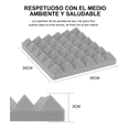 thumbnail image 2 of Panel Acústico De Espuma De 30x30x3cm 12 Gris, 2 of 5