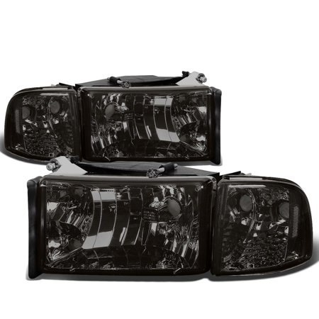 - For 1994 to 2002 Dodge Ram Truck 1500 / 2500 / 3500 1500 / 2500 / 3500 Headlight+Corner Lamp Smoked Housing Clear Side 95 96 97 98 99 00 01 Left+right