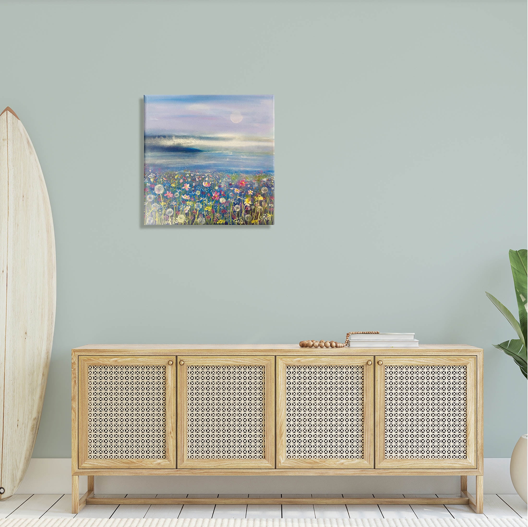 Stupell Industries Moonlit Lake Meadow Painting Gallery Wrapped Canvas Print Wall Art, Design by Emma Catherine Debs