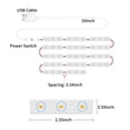 thumbnail image 1 of Lamp string,With Usb Cable Mirror 30leds Dimmable Mirror Rookin Mirror Mirror With Vanity Mirror Vanity Mirror Mirror Usb Cable Led Cable Led Mirror Makeup Mirror 10 Pcs Led With U-sb Cable, 1 of 6