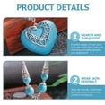thumbnail image 3 of Collier Turquoise Pendentif Cœur Collier Turquoise Bijoux pour Femmes et Filles, 3 of 8