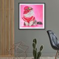 thumbnail image 4 of Cuadros Decorativos Sombrero Gato Animal Forma especial Taladro parcial Mosaico Imagen artística (YXC072) Likrtyny embutido en tela, 4 of 6