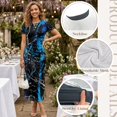thumbnail image 6 of Chririnla Blue Camouflage Print Couple Hawaii Luau Party Outfit,His and Her Beach Match Clothes,Mesh Pencil Dress for Womens,Long Sleeve Shirts for Men,Wedding Guest Matching Outfit, 6 of 6