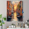 thumbnail image 4 of Qisvanset 12x16 Inch Venice Canal Watercolor Canvas Wall Art, Classic European City Scenery Home Wall Decoration, 4 of 8