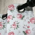 thumbnail image 4 of Ambesonne Rose Grommet Curtain, Pink Blossom English Flora, 50" x 63", Reseda Green Pink, 4 of 6