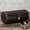 thumbnail image 4 of Luxury Leather Watch Case Cufflink Box With Pad Tie Case Travel Organizer, 4 of 5