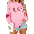 thumbnail image 5 of Itsame Valentine's Sweatshirt Womens Long Sleeve T-Shirts Loose Crew Neck Tops Pink Size XS, 5 of 10