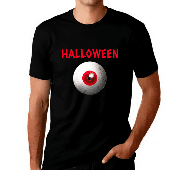 Red Eyeball Halloween T Shirts for Men Red Eye Shirt Halloween Tshirt Men Halloween Costumes for Men