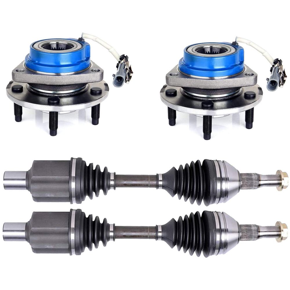 4PC Front CV Axle Drive Shaft & Front Wheel Hub Bearing Assembly for 06