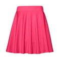 thumbnail image 4 of Women's Skirt Basic Solid Pleated Swing Mini Skirt Casual Athletic Skirts Stretchable High Waist A Line Dance Skirts Hot Pink L, 4 of 4