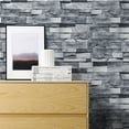 thumbnail image 5 of MoreFarther Gray Brick Peel and Stick Wallpaper Self Adhesive Removable Wall Paper, 17.71x236.22in, 5 of 8