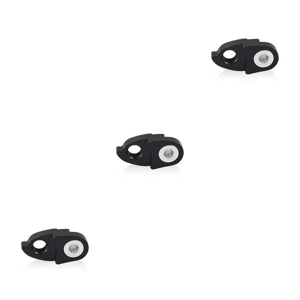 Eigraketly Patilla de cambio trasera para bicicleta, extensor de aleación de aluminio, gancho trasero negro Type1 NO1