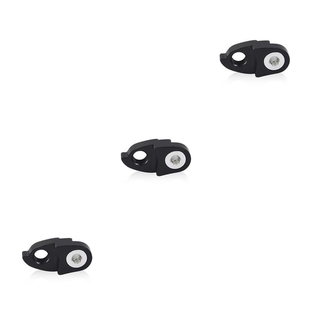 Eigraketly Patilla de cambio trasera para bicicleta, extensor de aleación de aluminio, gancho trasero negro Type1 NO1