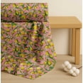 thumbnail image 4 of Soimoi Cotton Cambric Fabric Leaves,Floral & Lemon Vegetable Printed Craft Fabric by The Yard 56 Inch Wide, 4 of 7