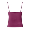 thumbnail image 4 of KHONTS Women's Basic Double Lined Scoop Neck Tanks Tops Adjustable Strap Cami Tank Summer Sleeveless Tops Purple S, 4 of 6