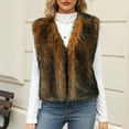 thumbnail image 6 of Sexlip Women Faux Fur Waistcoat Fashion Winter Fuzzy Sleeveless Open Front Outwear Gilet Casual Short Vest Jacket Coat Y2K Orange XXXL, 6 of 6