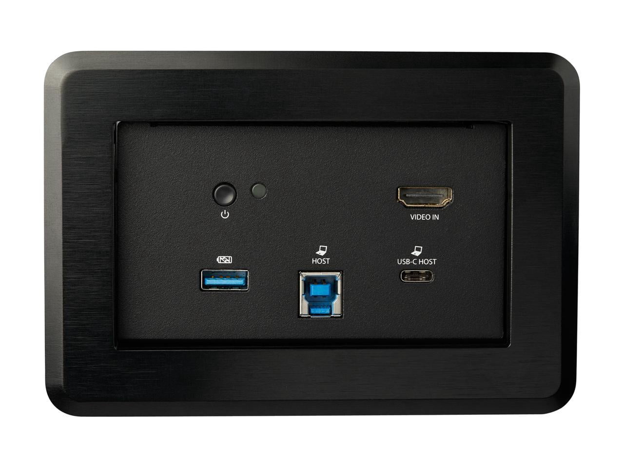 Conference Room Docking Station, Universal Laptop Dock, 4K HDMI, 60W Power Delivery, USB Hub, GbE, Audio, In-Table Connectivity Box For Huddle/Boardroom Collaboration Space - For Teams & Zoom Calls